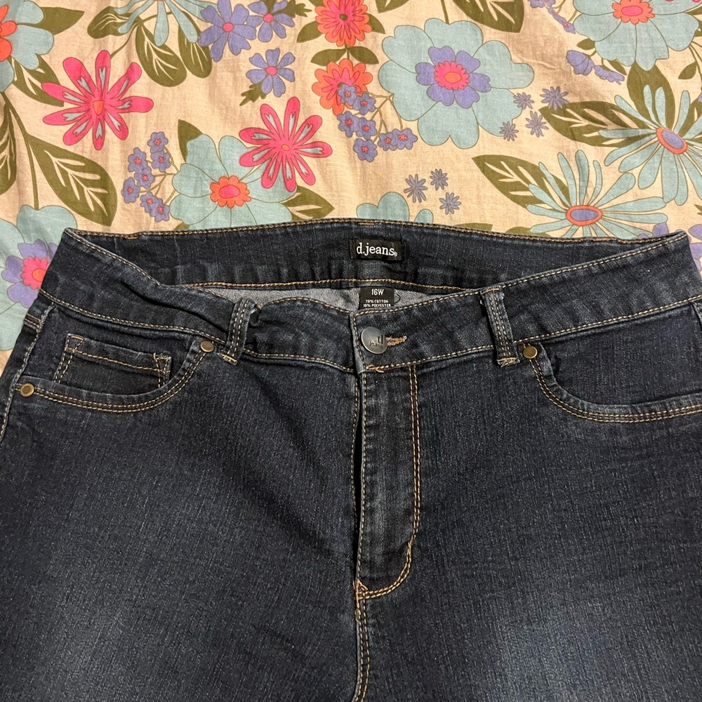 d. jeans Women's Deep Indigo stretch Skinny jeans plus 16 - Picture 4 of 9